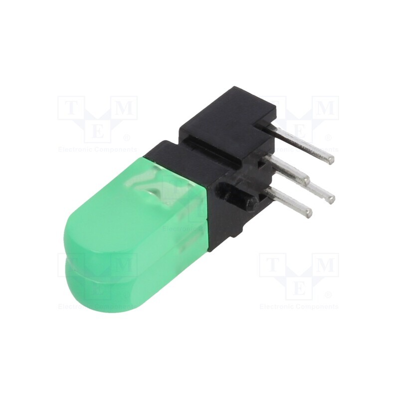 10 pcs : 1802.8832 - LED, in housing, yellow green, No.of diodes: 2, 20mA, 60°, λd: 573nm