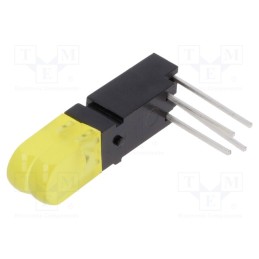 10 pcs : 1803.7731000000001 - LED, in housing, yellow, No.of diodes: 2, 20mA, 100°, 25÷50mcd