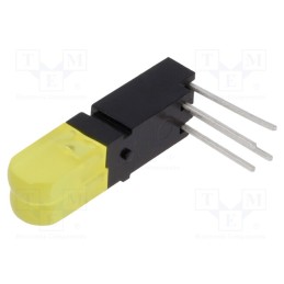 10 pcs : 1802.7731000000001 - LED, in housing, yellow, No.of diodes: 2, 20mA, 100°, 25÷50mcd