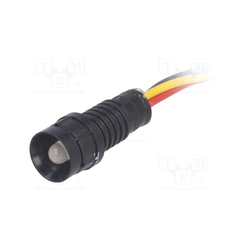 10 pcs : LRY-D5-230ACWK - Indicator: LED, recessed, red/yellow, 230VAC, Ø11mm, IP40, plastic