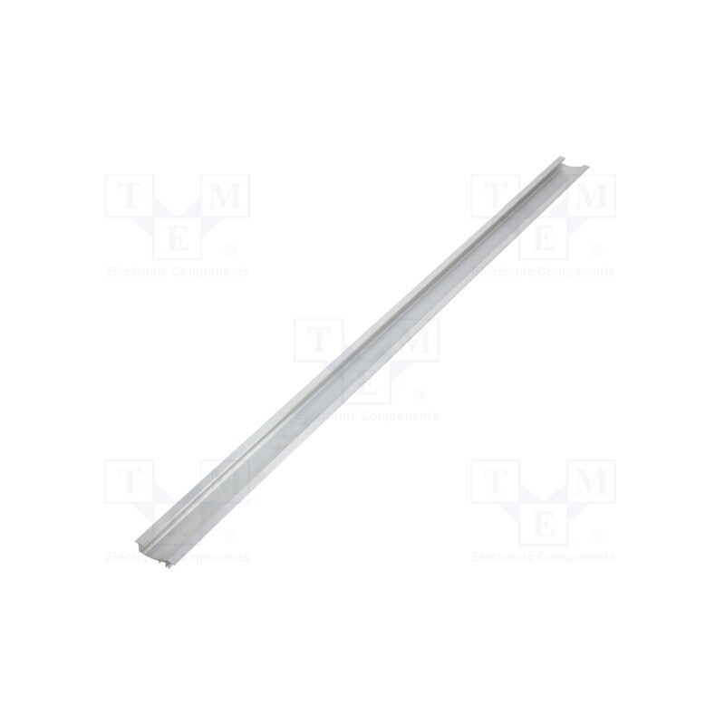 10 pcs : 23040000S - Profiles for LED modules, natural, L: 1m, FLAT8, aluminium