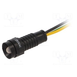 10 pcs : LGY-D5-230ACWK - Indicator: LED, recessed, yellow/green, 230VAC, Ø11mm, IP40