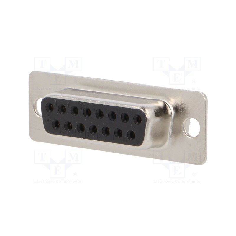 10 pcs : 302A10029X - D-Sub, PIN: 15, female, for cable, soldering, 3A