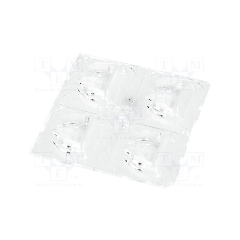 10 pcs : C12362_STRADA-2X2-DWC - LED lens, square, transparent, LH351B,LH351Z,TL1L4,Z5,Z5M1,Z5M2