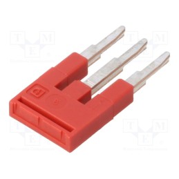 10 pcs : 3030129 - Comb bridge, ways: 3, red, Width: 4mm, UL94V-0