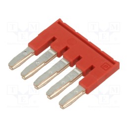 10 pcs : 3030190 - Comb bridge, ways: 5, red, Width: 5mm, UL94V-0