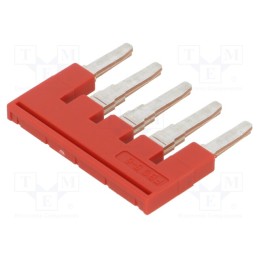 10 pcs : 3030349 - Comb bridge, ways: 5, red, Width: 6mm, UL94V-0