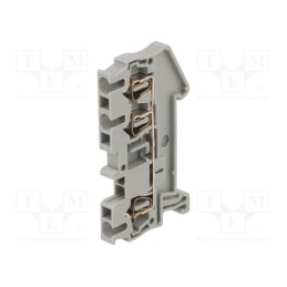 10 pcs : 3031241 - Splice terminal: rail, 0.08÷2.5mm2, ways: 1, terminals: 3, grey