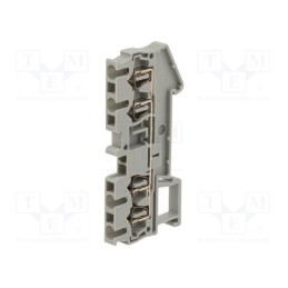 10 pcs : 3031306 - Splice terminal: rail, 0.08÷2.5mm2, ways: 1, terminals: 4, grey