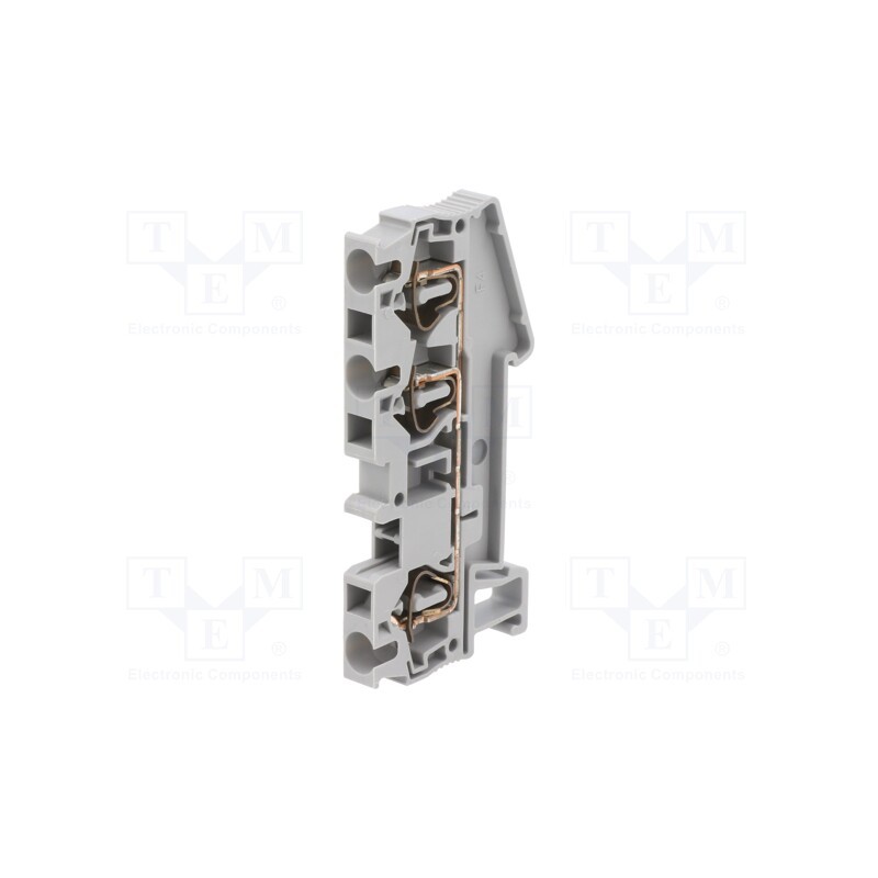 10 pcs : 3031393 - Splice terminal: rail, 0.08÷4mm2, ways: 1, terminals: 3, grey, ST