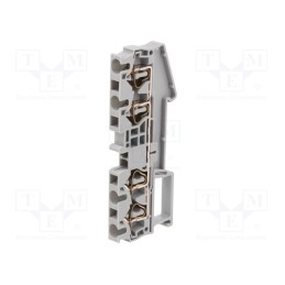 10 pcs : 3031445 - Splice terminal: rail, 0.08÷4mm2, ways: 1, terminals: 4, grey, ST