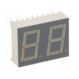 10 pcs : DC56-11GWA - Display: LED, 7-segment, 14mm, 0.56', No.char: 2, green, 2÷10.5mcd