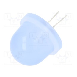 10 pcs : CQL-734 - LED, 16mm, blue, 140÷500mcd, Front: convex, 2.9÷3V, No.of term: 2