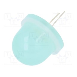 10 pcs : CQL-736 - LED, 16mm, green, 550÷1800mcd, Front: convex, 3.1÷3.2V