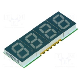 10 pcs : OSK4039A-IG - Display: LED, 7-segment, 10mm, 0.39', No.char: 4, green, 8÷25mcd