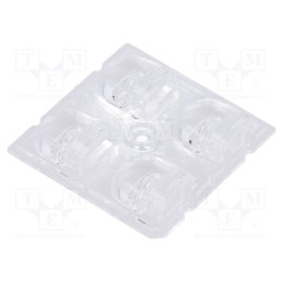 10 pcs : C15014_STRADA-2X2-T4-B - LED lens, square, transparent, H: 9mm, Body dim: 50x50mm