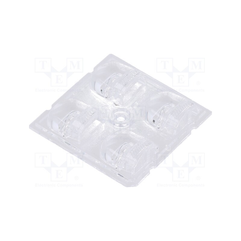 10 pcs : C15014_STRADA-2X2-T4-B - LED lens, square, transparent, H: 9mm, Body dim: 50x50mm
