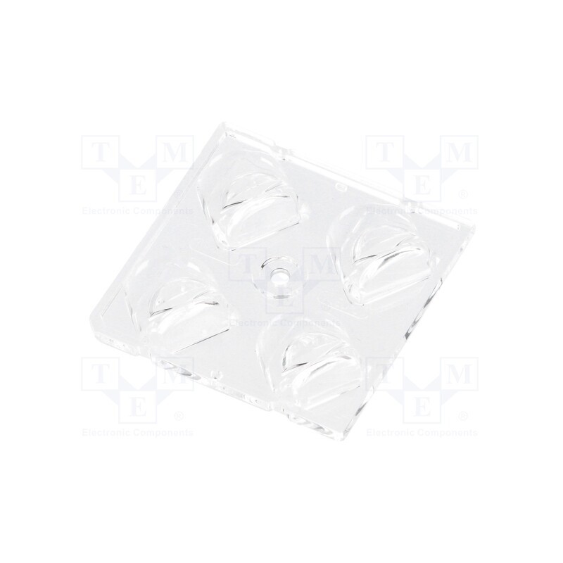 10 pcs : C14116_STRADA-2X2-PX - LED lens, square, transparent, H: 8mm, Body dim: 50x50mm