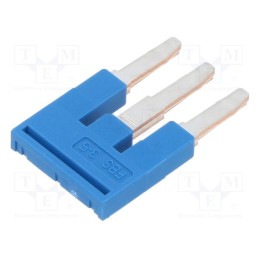 10 pcs : 3036880 - Comb bridge, ways: 3, blue, Width: 5mm, UL94V-0