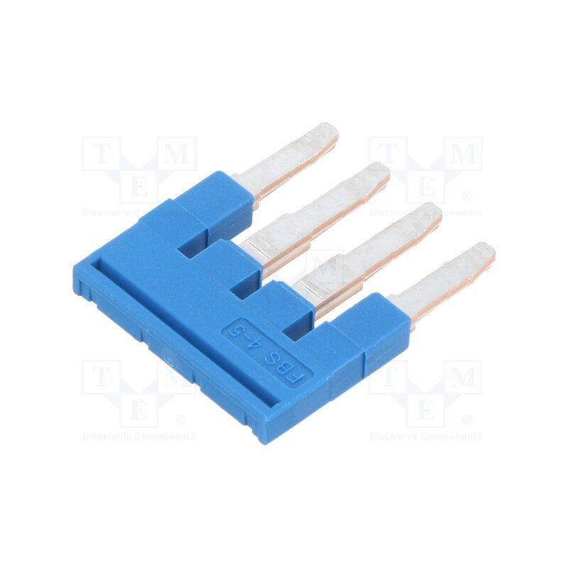 10 pcs : 3036893 - Comb bridge, ways: 4, blue, Width: 5mm, UL94V-0