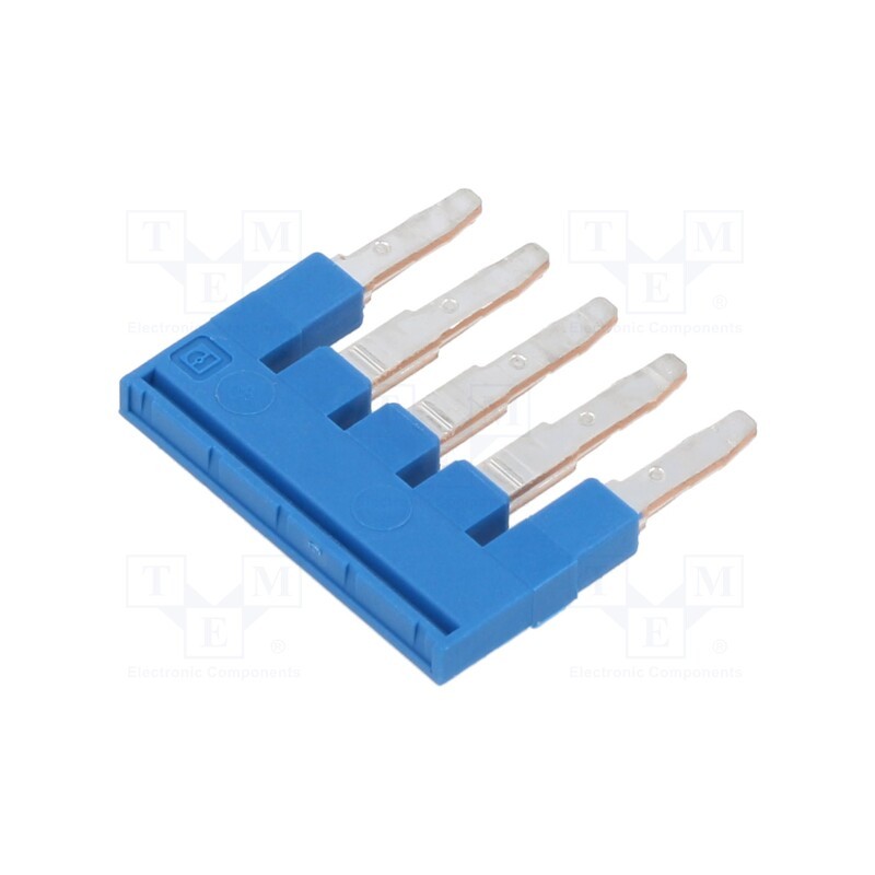 10 pcs : 3036903 - Comb bridge, ways: 5, blue, Width: 5mm, UL94V-0
