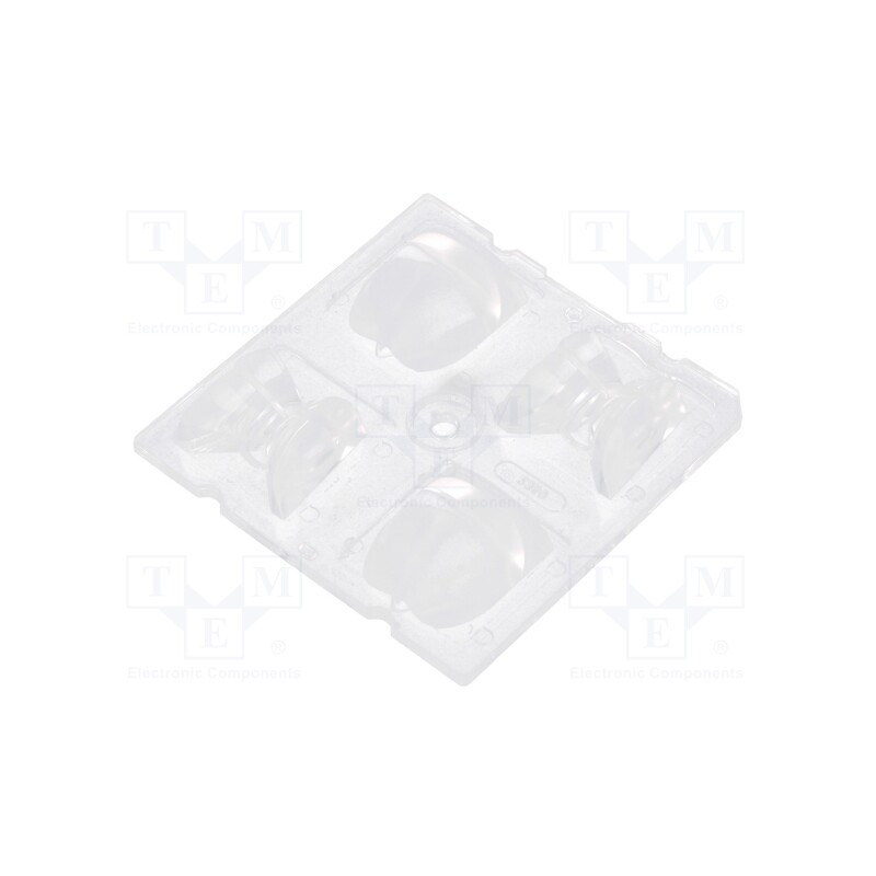 10 pcs : C12360_STRADA-2X2-DNW - LED lens, square, transparent, H: 12.27mm, Body dim: 50x50mm