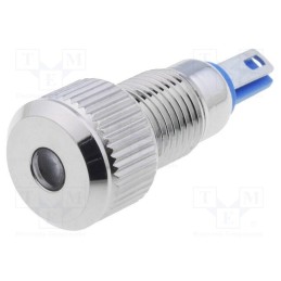 10 pcs : GQ8F-D/R/24 - Indicator: LED, flat, red, 24VDC, Ø8mm, IP67, for soldering, brass