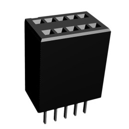 2 pcs - TE Connectivity AMPMODU System 50 Series Straight PCB Mount PCB Socket, 10-Contact, 2-Row, 1.27mm Pitch, Solder