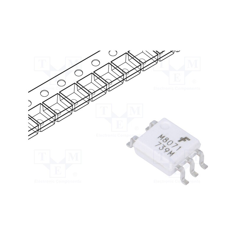 10 pcs : FODM8071R2 - Optocoupler, SMD, Ch: 1, OUT: logic, 3.75kV, 20Mbps, Mini-flat 5pin