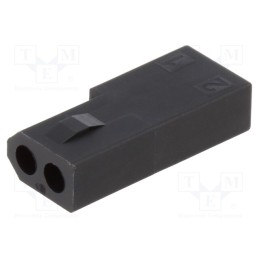 10 pcs : 3066023 - 062 Pwr Conn Rcpt Black Free Hng 2Ckt