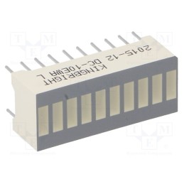 10 pcs : DC-10EWA - Display: LED, bargraph, red, 2.2÷5.6mcd, 25.4x10.16mm