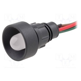 10 pcs : LKS12-24-R/G - Indicator: LED, recessed, red/green, 12÷24VDC, 12÷24VAC, Ø13mm
