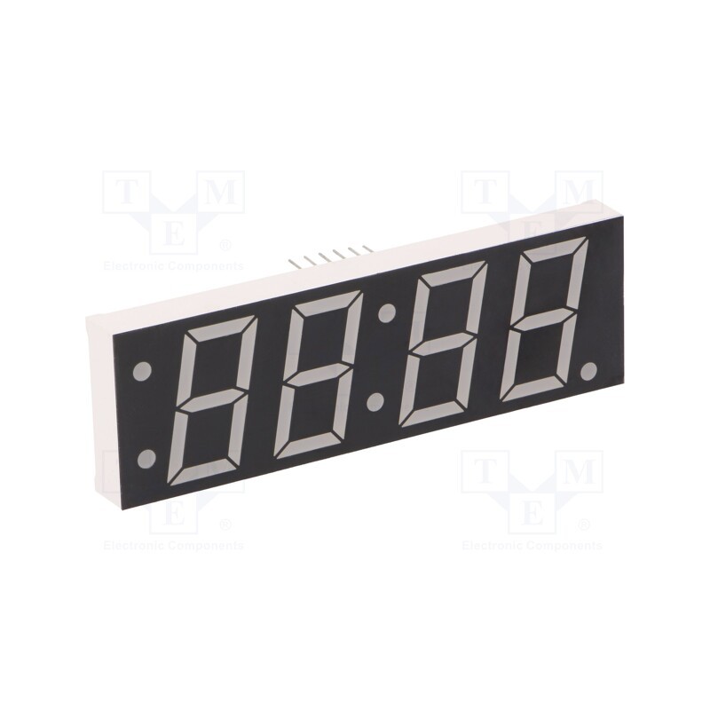 10 pcs : KW4-8828AVB - Display: LED, 7-segment, 24mm, 0.94', No.char: 4, red, 46÷92mcd