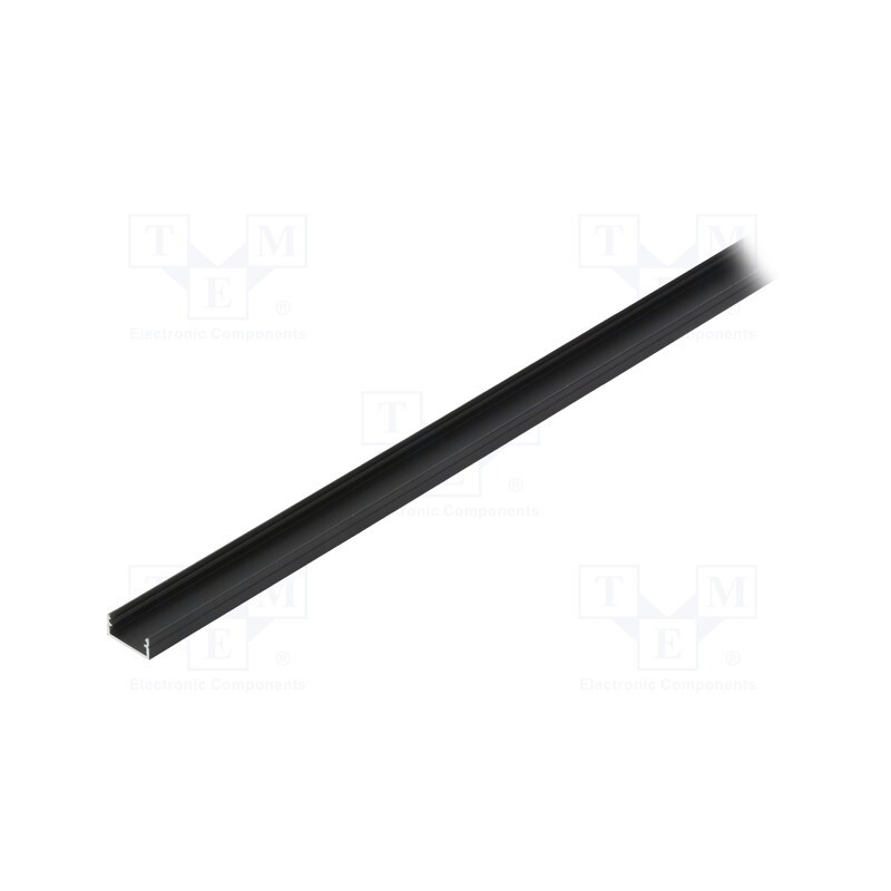 10 pcs : C7010021 - Profiles for LED modules, black, L: 1m, BEGTON12, aluminium