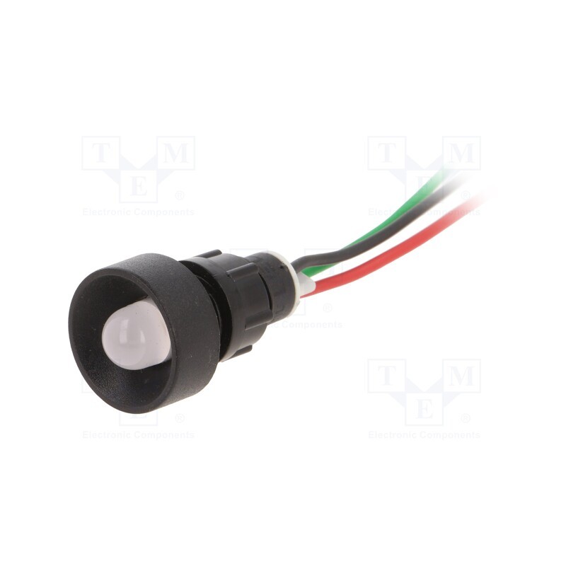 10 pcs : LRG-D10-230ACWK - Indicator: LED, recessed, red/green, 230VAC, Ø13mm, IP40, plastic