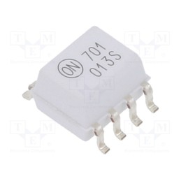 10 pcs : HCPL0701 - Optocoupler, SMD, Ch: 1, OUT: Darlington, 2.5kV, SO8, HCPL07XX