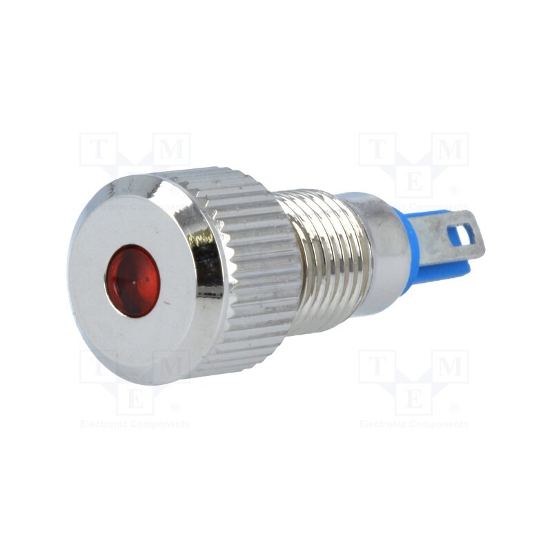 10 pcs : GQ8F-D/O/12 - Indicator: LED, flat, orange, 12VDC, Ø8mm, IP67, for soldering