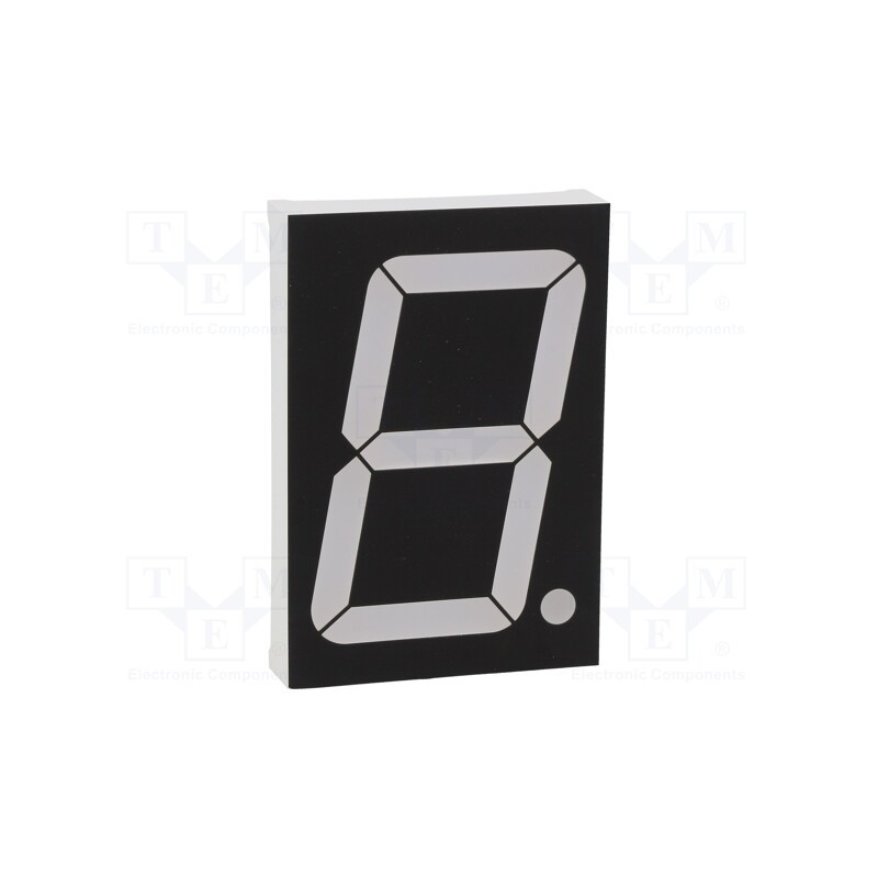 10 pcs : OPD-S23010LR-BW - Display: LED, 7-segment, 56mm, 2.3', No.char: 1, red, 100mcd, anode