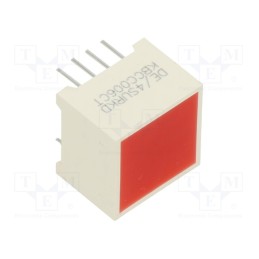 10 pcs : DE/4SURKD - LED backlight, red, Lens: red,diffused, λd: 630nm, 500÷930mcd