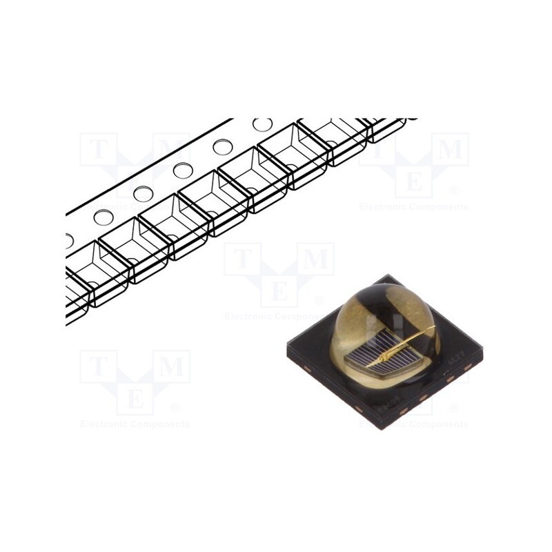 10 pcs : SFH 4725S - IR transmitter, 950nm, 425mW, 45°, SMD, Dim: 3.95x3.95x2.41mm, 1A