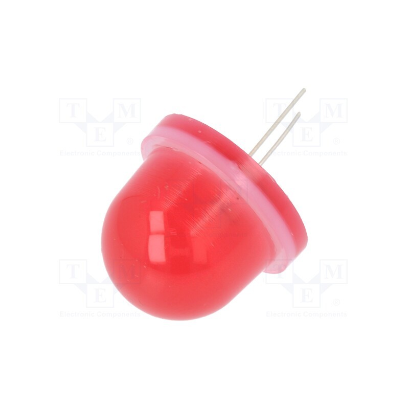10 pcs : CQL-733 / MZ - LED, 16mm, red, blinking, 2700÷3000mcd, 5÷15V, 20mA, Front: convex
