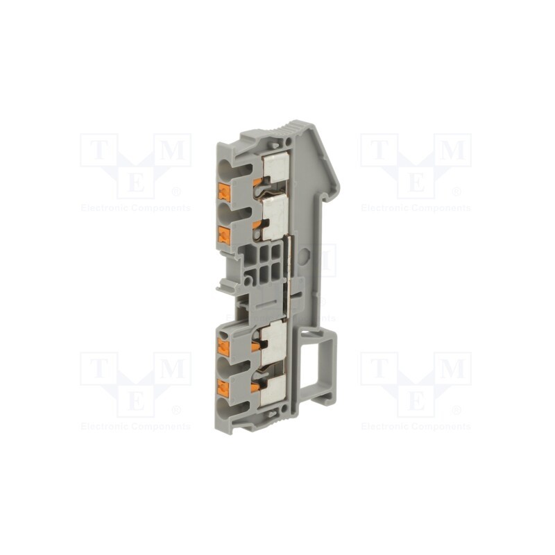 10 pcs : 3209578 - Splice terminal: rail, 0.14÷4mm2, ways: 1, terminals: 4, grey, PT