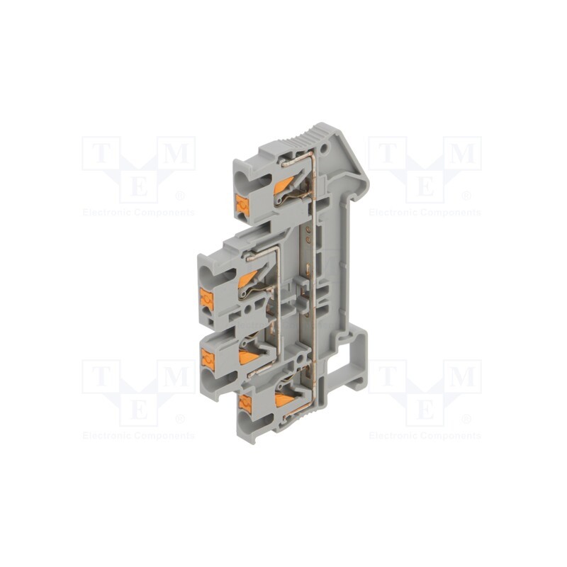 10 pcs : 3210567 - Splice terminal: rail, 0.14÷4mm2, ways: 2, terminals: 4, grey, PTTB