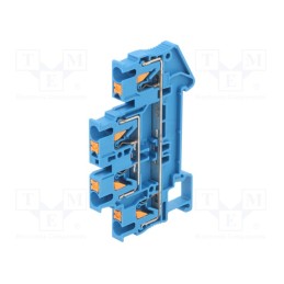 10 pcs : 3210570 - Splice terminal: rail, 0.14÷4mm2, ways: 2, terminals: 4, blue, PTTB