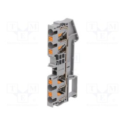 10 pcs : 3211797 - Splice terminal: rail, 0.2÷6mm2, ways: 1, terminals: 4, grey, PT