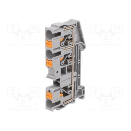 10 pcs : 3211929 - Splice terminal: rail, 0.5÷10mm2, ways: 1, terminals: 3, grey, PT