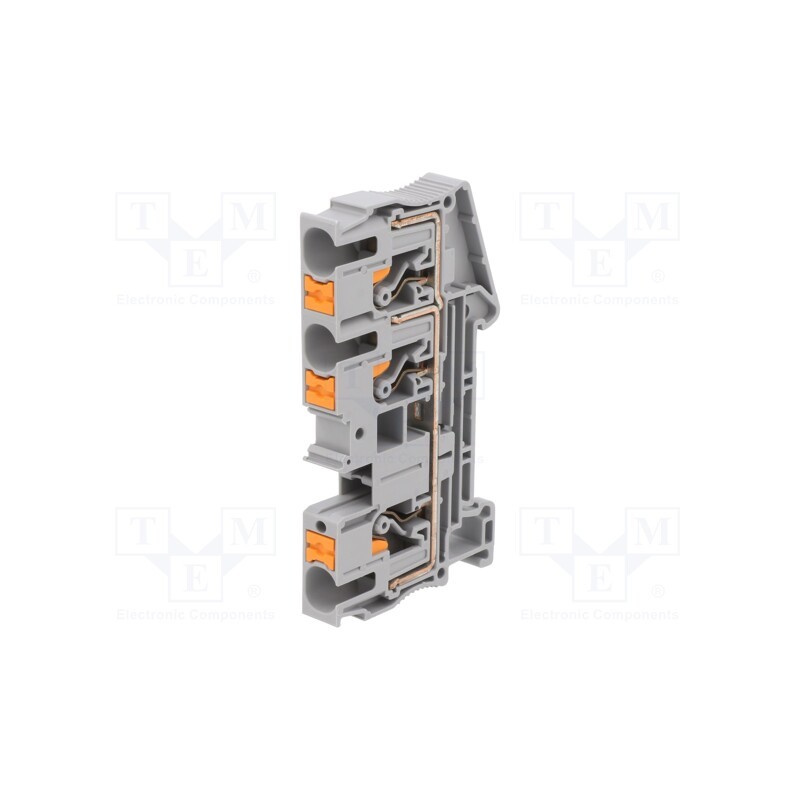 10 pcs : 3211929 - Splice terminal: rail, 0.5÷10mm2, ways: 1, terminals: 3, grey, PT
