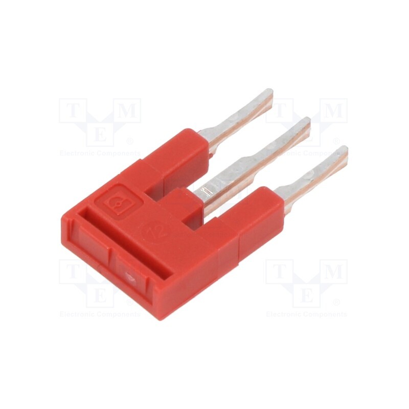 10 pcs : 3213027 - Comb bridge, ways: 3, red, Width: 3.5mm, UL94V-0