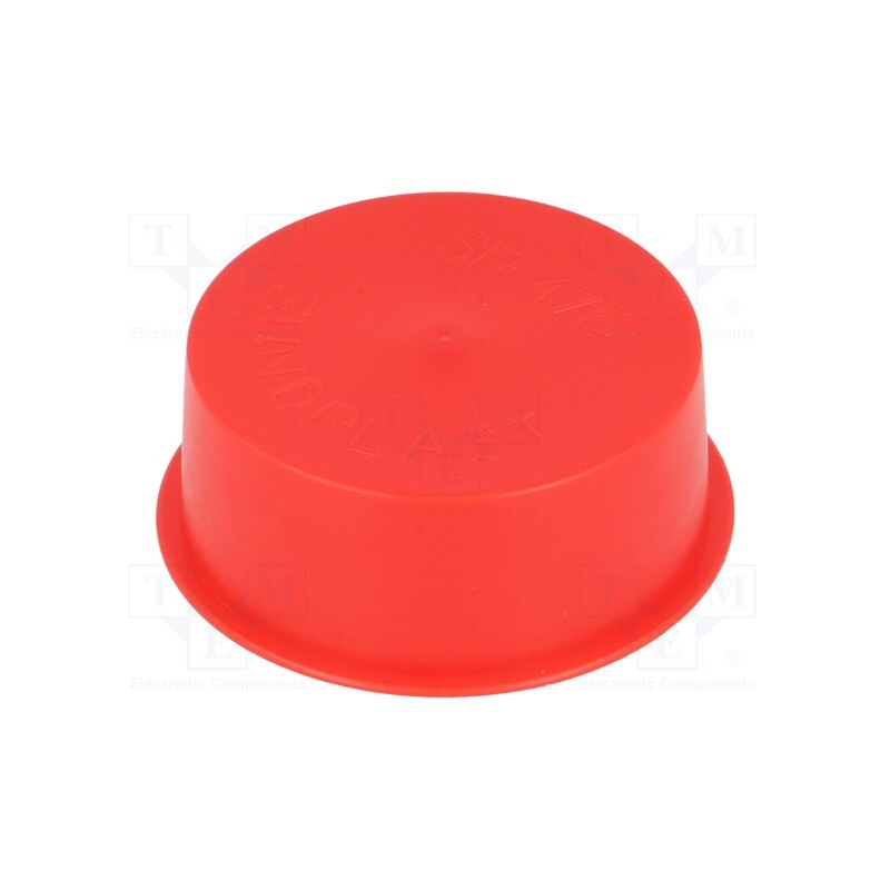 50 pcs : 14050 -AS - Plugs, Body: red, Out.diam: 49.6mm, H: 19.4mm, Mat: LDPE, push-in