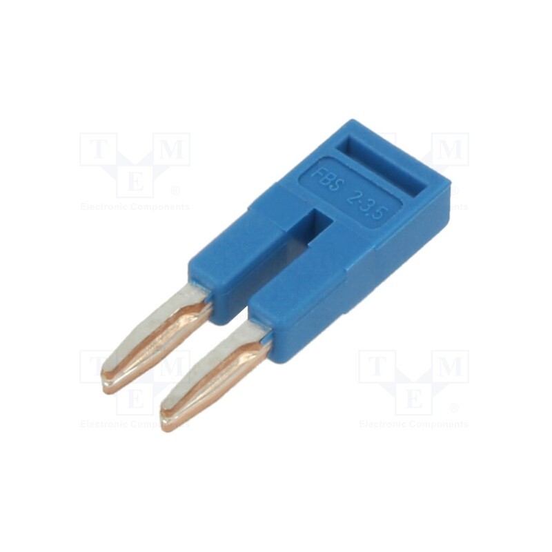 10 pcs : 3213086 - Comb bridge, ways: 2, blue, Width: 3.5mm, UL94V-0